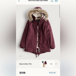 Selling this brand new FAUX FUR-LINED COZY PARKA with tags.